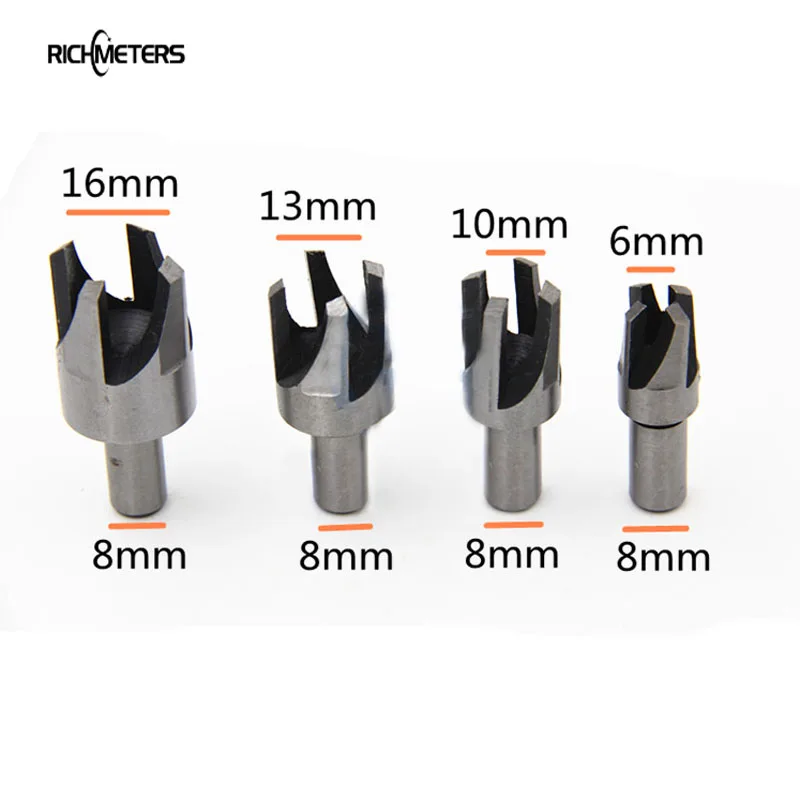 4PCS Carbon Steel Corkscrew Multi function Tool Processing Drill Bit