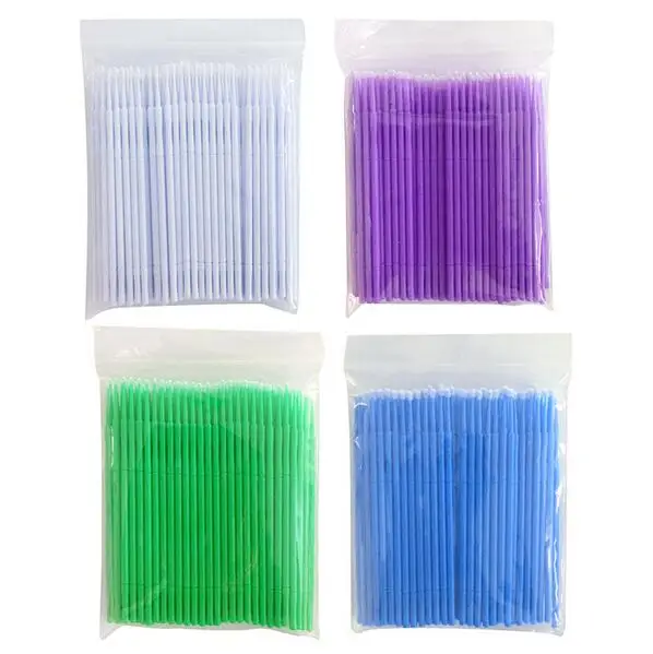 

100pcs/pac Mascara Brush Swab Cotton Cleaning Rod Durable Micro Eyelash Extension Individual Applicators Makeup Tool Wholesale