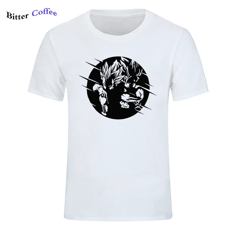 

NEW Goku and Vegeta T-shirt DBZ Super Saiyan Tee Dragon Ball Z Super Anime Top Mens Free shipping Harajuku Tops Fashion Classic