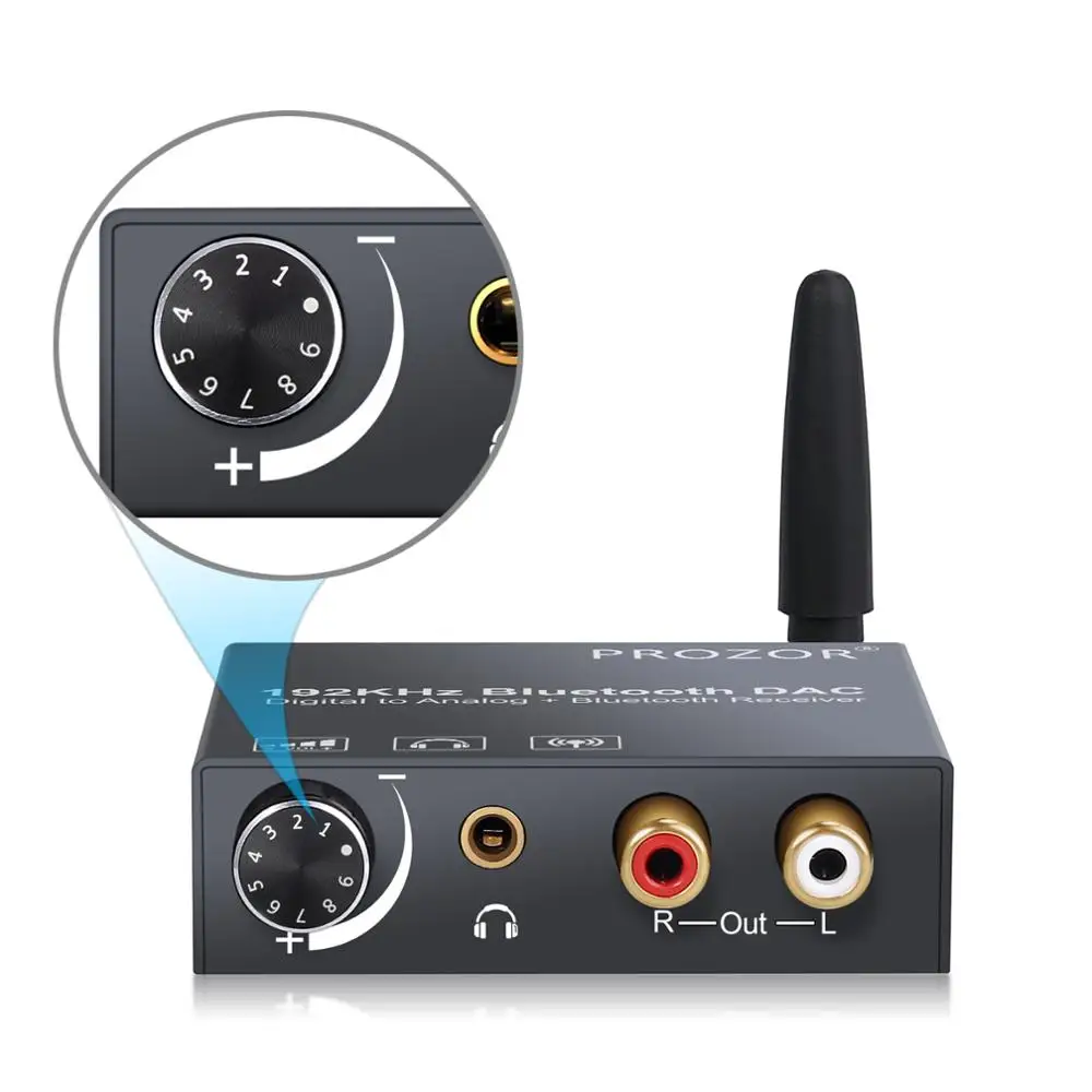 PROZOR Новый DAC цифровой аналоговый аудио конвертер с Bluetooth приемником оптический