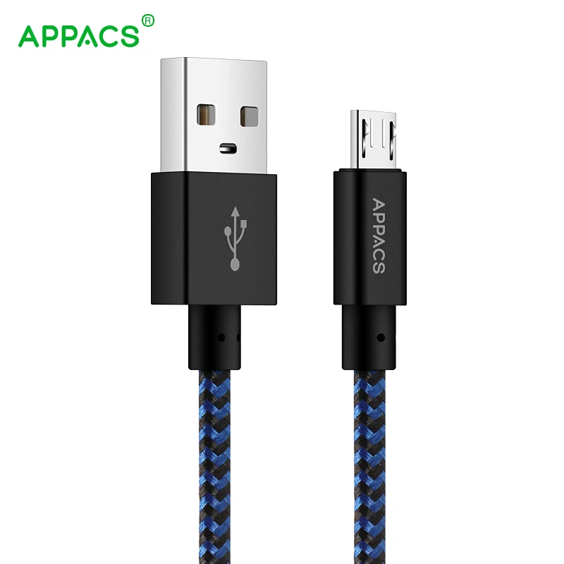 

APPCAS Micro USB Cable,2M/6FT3M/10FT Extra Long Nylon Braided Cord High Speed USB to Micro USB Charging Cables for Android