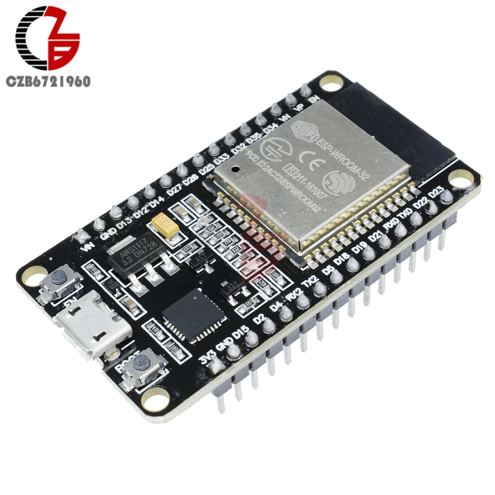 ESP32 2,4 ГГц беспроводной Wifi Bluetooth двойной режим макетная плата ESP32 CP2102 модуль с микро USB антенной усилитель мощности