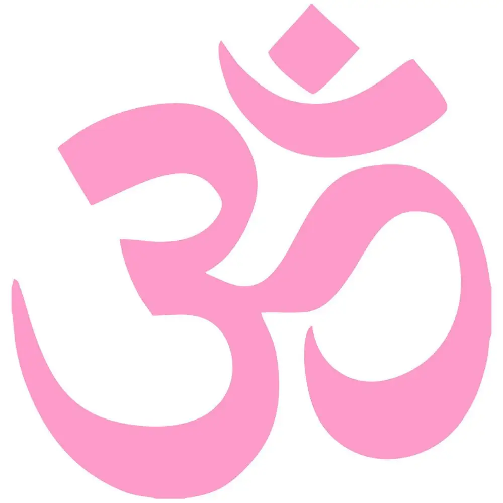 AUM Om Symbol Hinduism духовная Наклейка на стену автомобиля Высокое качество Заводская распродажа прямые наклейки Muraux Настенная роспись J447 - Цвет: sot pink