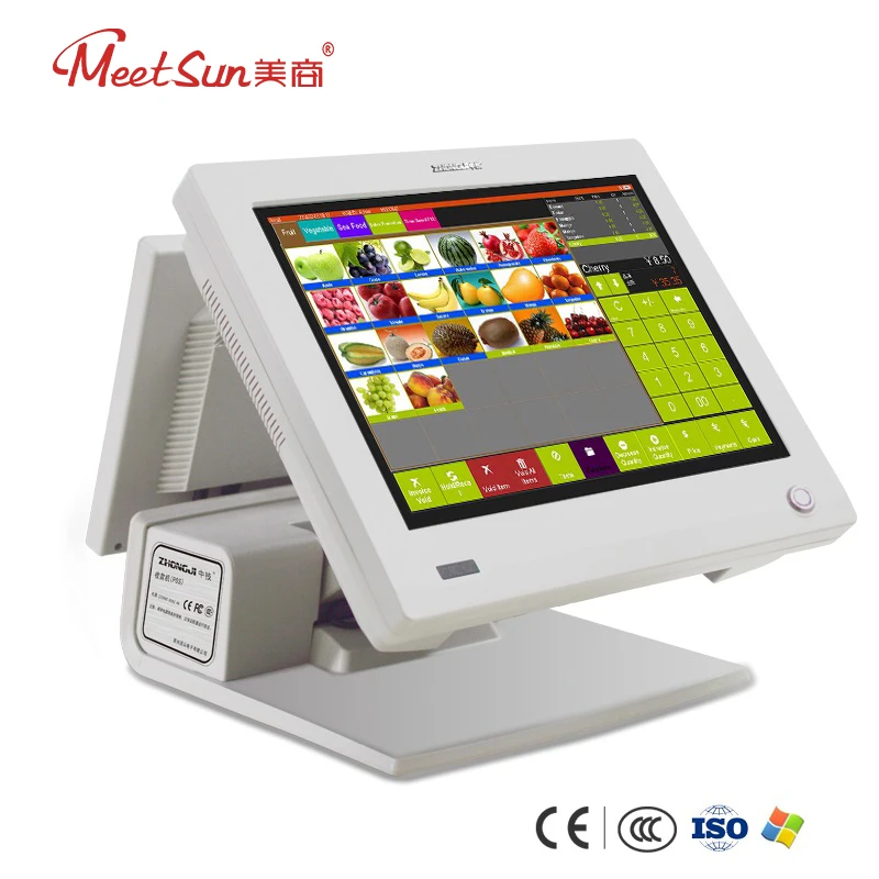 Meetsun Touch Screen lCD Monitor POS System Cash Register POS Terminal ...