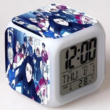

Yuri!!! on Ice 7 Color Change Digital Led Alarm Clock Kid Gifts