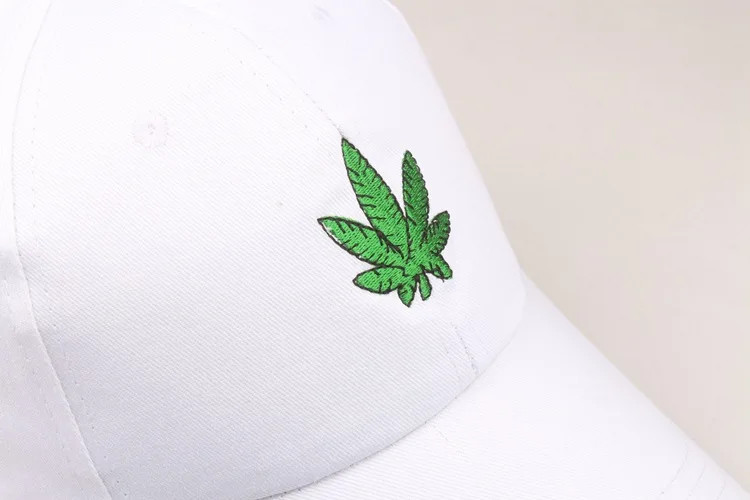 Вышивка кленовый лист белая кепка водоросли Snapback новые модные головные уборы для мужчин и женщин хлопок Swag Хип Хоп Бейсболка с регулируемым размером s