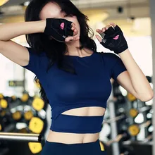 Женские рубашки для йоги с коротким рукавом, короткий спортивный топ, рубашка, одежда для фитнеса, тренажерного зала, женская спортивная футболка, топ для бега, Майки для тренировок