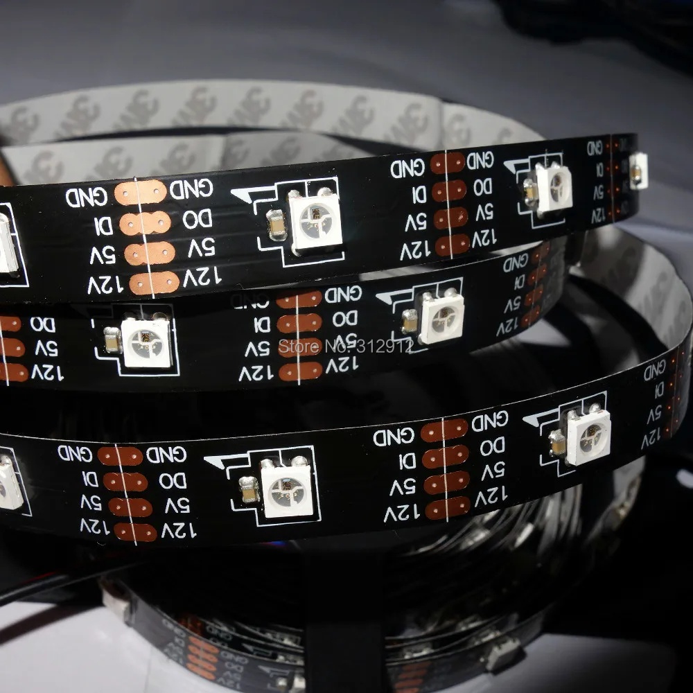 Пиксельная лента WS2812B 5 м 12 В постоянного тока неводонепроницаемая 30 шт. WS2812B/m с