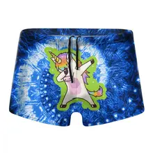 Dabbing Santa Dab единорог с рождественским рисунком 3D печать Speedo мужские купальные плавки мужские боксеры купальники