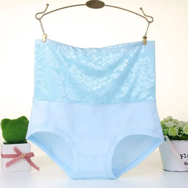 Womens Plus Size Cotton Underwear Floral Lace Patchwork Solid Color Panties High Waist Body Shaper Briefs Postpartum Beauty Care Womens Plus Size Cotton Underwear Floral Lace Patchwork Solid Color Panties High Waist Body Shaper Briefs Postpartum Beauty Care