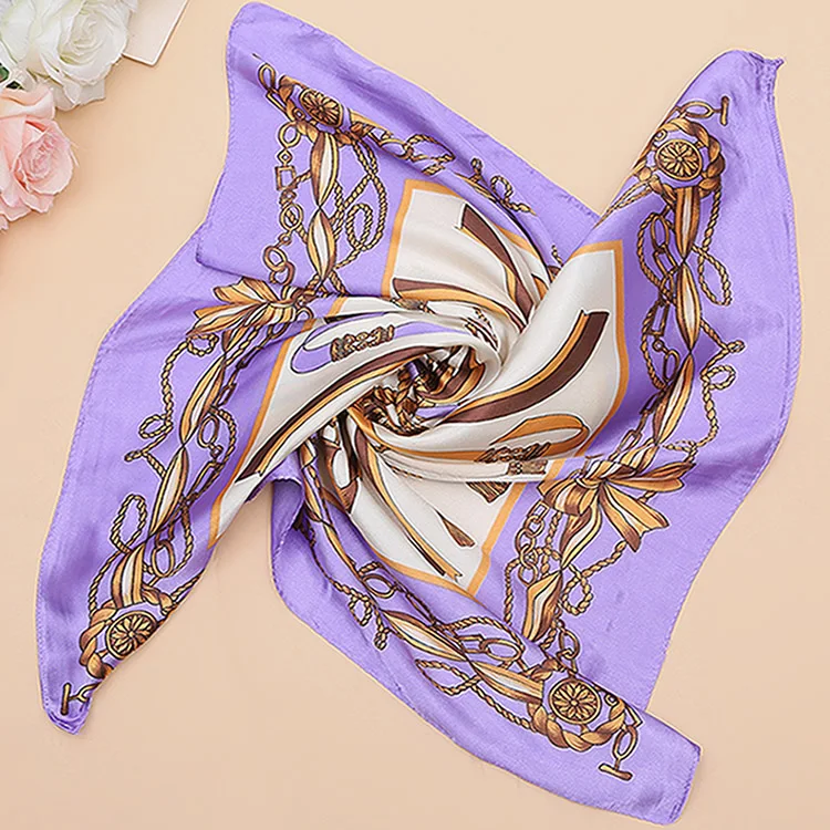 Женский квадратный шарф 60x60 см цветочный принт шелковые шарфы платок