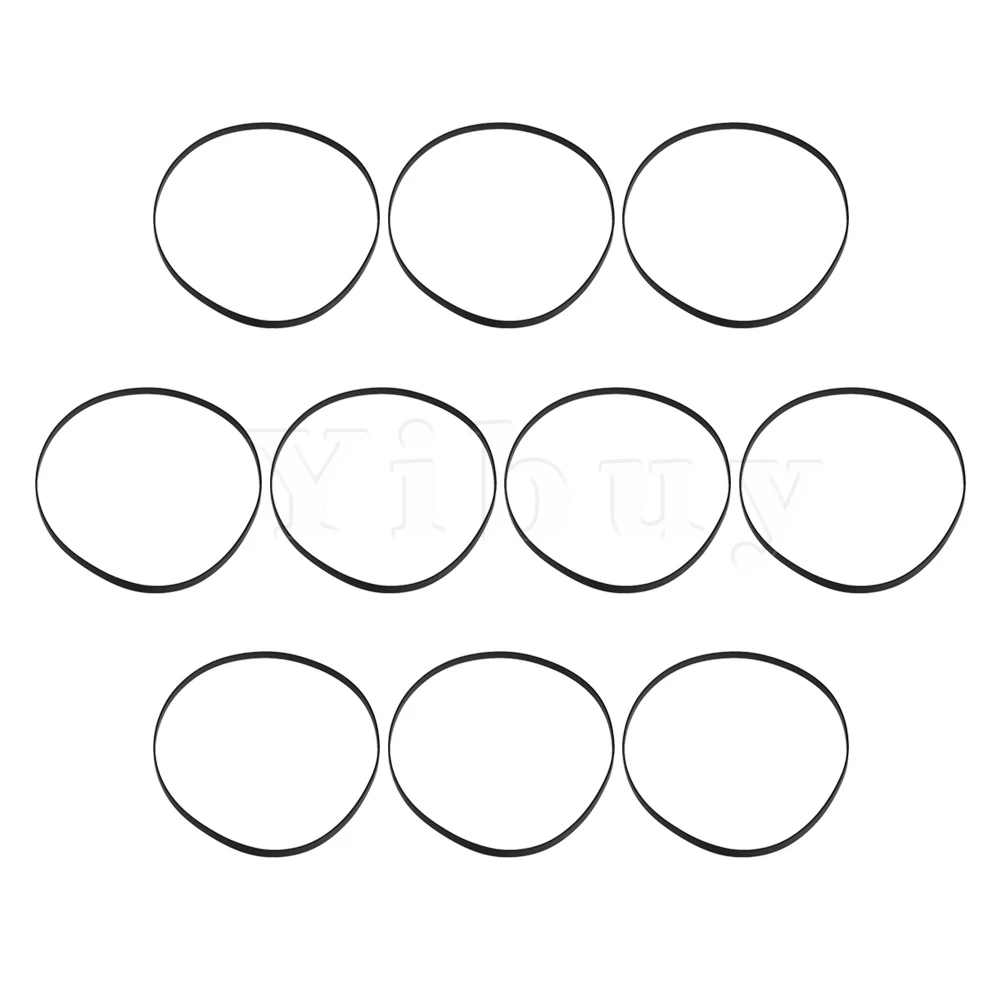 

Yibuy 10pcs 230mm Long Black Rubber Turntable Belt for Record Player Parts