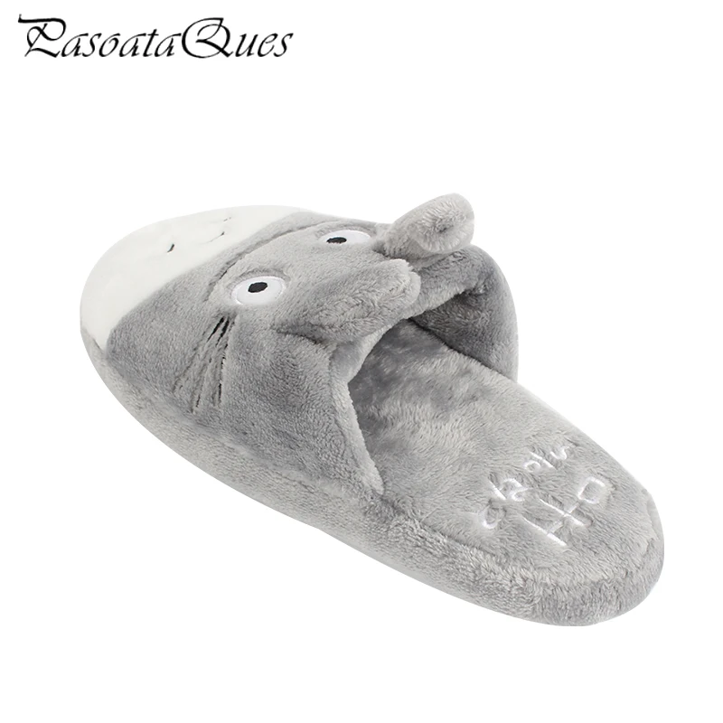 Домашние тапочки Totoro для мужчин и женщин удобные теплые дома спальни плоская