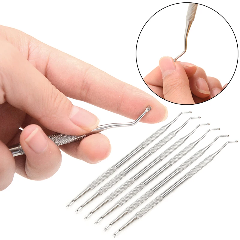 Stainless Steel Bunion Corrector Foot Cleaning Care Ingrown Hook Pedicure Tool Dual End Nail Toenails Lifter