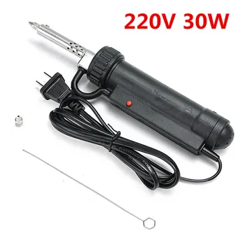 

30W 220V Electric Sucker with Power Cord /Desoldering Pump /Tool Repair Black Welding Soldering Supplies Vacuum Solder
