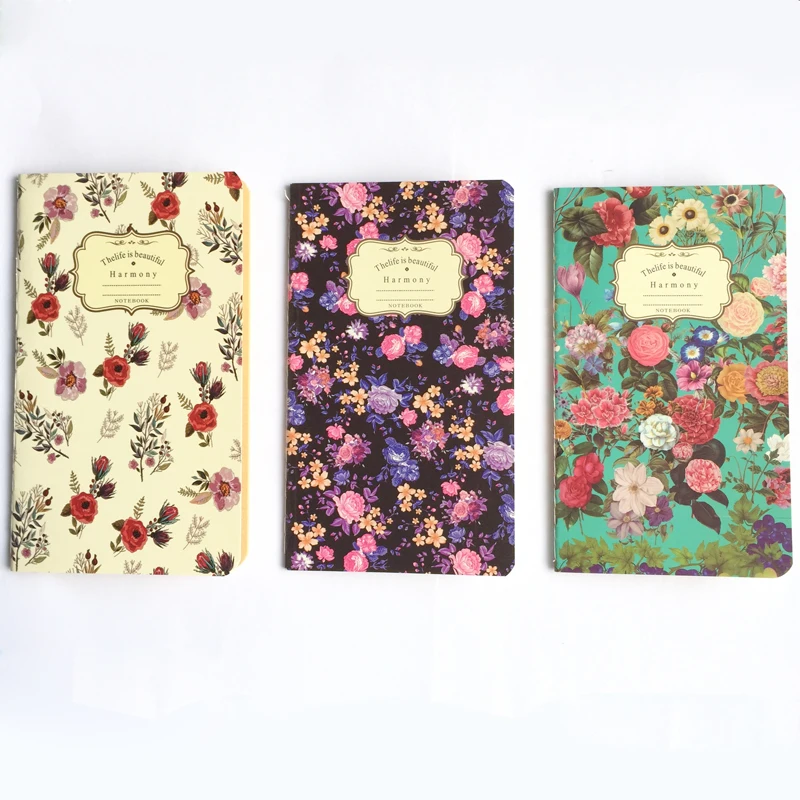 20 Sheets Romantic Flower Garden blank Kraft Paper Notebook To Do List School Office Supply Student Stationery