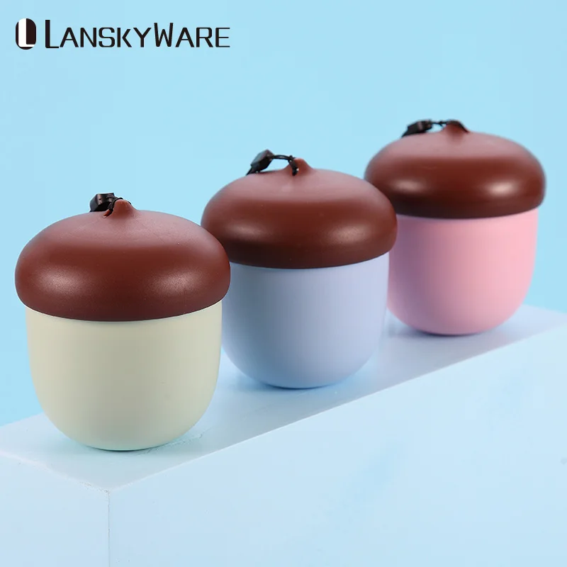 

LANSKYWARE Cute Pinecone Tea Mug Coffee Cup For Kids Portable Plastic Travel Mug With Tea Infuser Kitchen Water Cup Drinkware