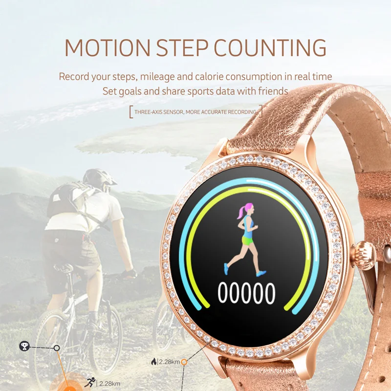 ESEED M8 Women smart watch IP68 Waterproof Lady Smart Band Heart Rate Monitor Fitness Tracker Bracelet smartwatch android ios