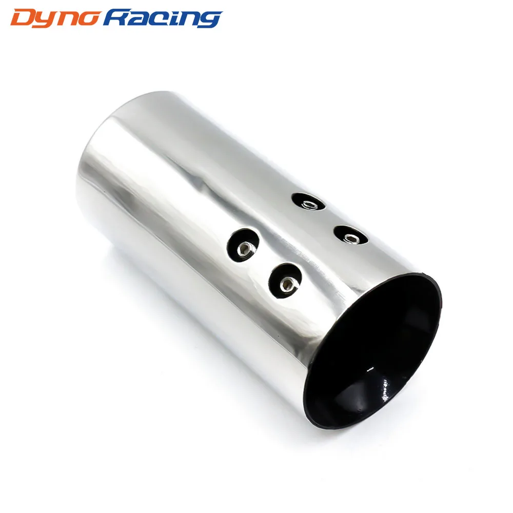 Universal Chrome Tail Muffler Tip Stainless Steel Car Rear Round Exhaust Pipe