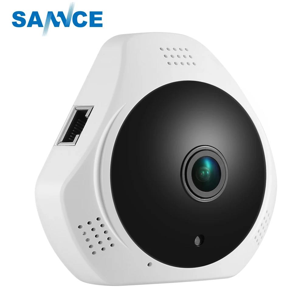 

SANNCE 360 Degree Fisheye 960P HD Panoramic IP Camera 1.3MP Wireless Security Camera Mini Wifi Cam & Two-Way Audio Built-in MIC