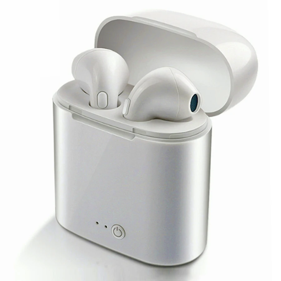 

i7 tws bluetooth wireless earphones blutooth headset 3D stereo earbud For Iphone Samsung Sony Xiaomi mi 9 with charging case mic