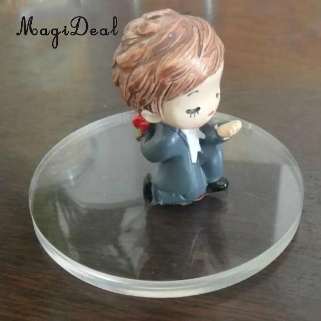 10pcs Action Figure Display Stands Clear Miniature Base Wargame Table Game
