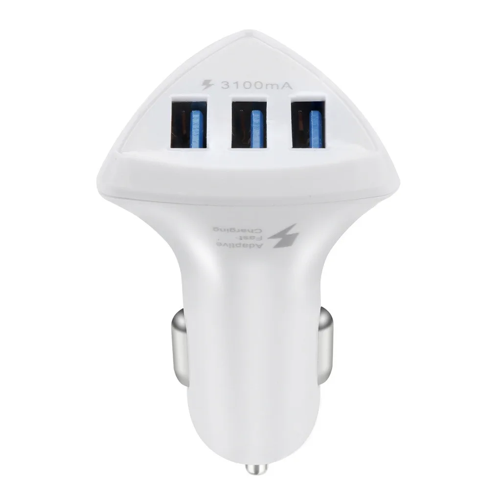 

Car Chargers Triple 3-Port USB Cigarette Lighter 3.0 Chargers 5 V/3.1A Fast Adapter for phone Tablet fast Charging 1PC 1.2 Y5