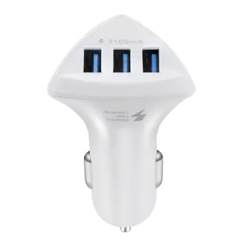 

Triple 3-Port USB 3.0 Car Charger 5 V/3.1A Fast Adapter for Samsung Tablet PC Phone Car-Charger for Xiaomi iPhone X8 *0.8