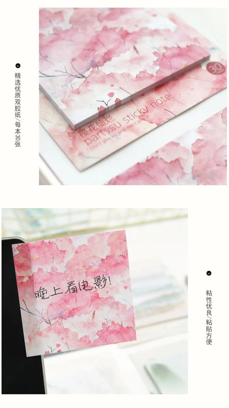 Вишневый цвет Фламинго планировщик наклейки memo pad Kawaii N Times Липкие заметки мини закладки для блокнота подарок канцелярские принадлежности