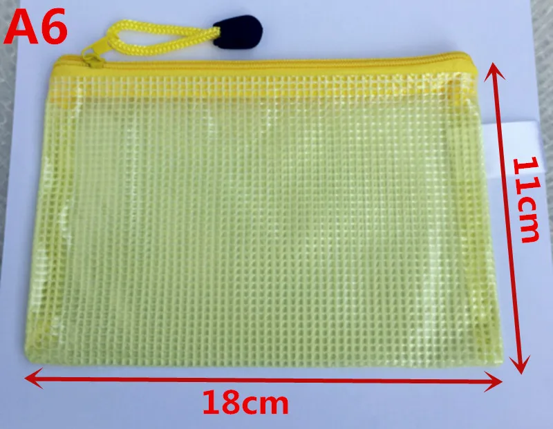 1 шт., размер A3/A4/A5/A6, новые канцелярские сумки, водонепроницаемые, для документов, школьные, офисные принадлежности, карман на молнии - Цвет: A6 Size