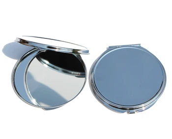 

Blank Compact Mirror DIY Portable Metal Mirror Compact Silver Color