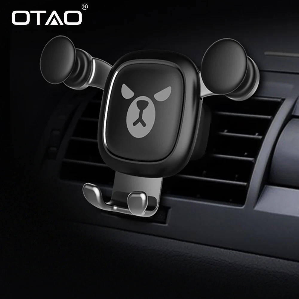 OTAO Schwerkraft Auto Telefon Halter Für iPhone XR XS MAX X Air Vent Halterung Auto Halter 360 Grad