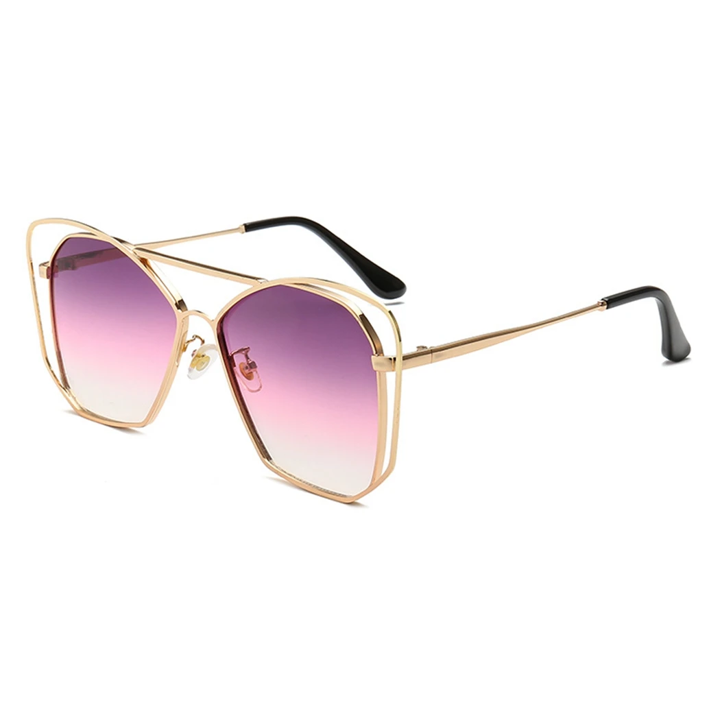 Gafas de sol con montura de metal ahuecadas para mujer, gafas de sol doradas de diseñador de marca de lujo de para mujer, gafas de sol Rosa Vintage para mujer|Gafas de