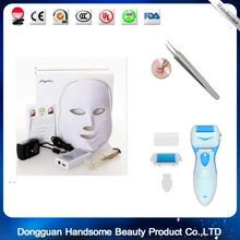 LED Photon Therapy 7 Color Light Treatment +Stainless Blackhead Acne clip+ Foot Pedicure Machine Professional Feet Care Tool