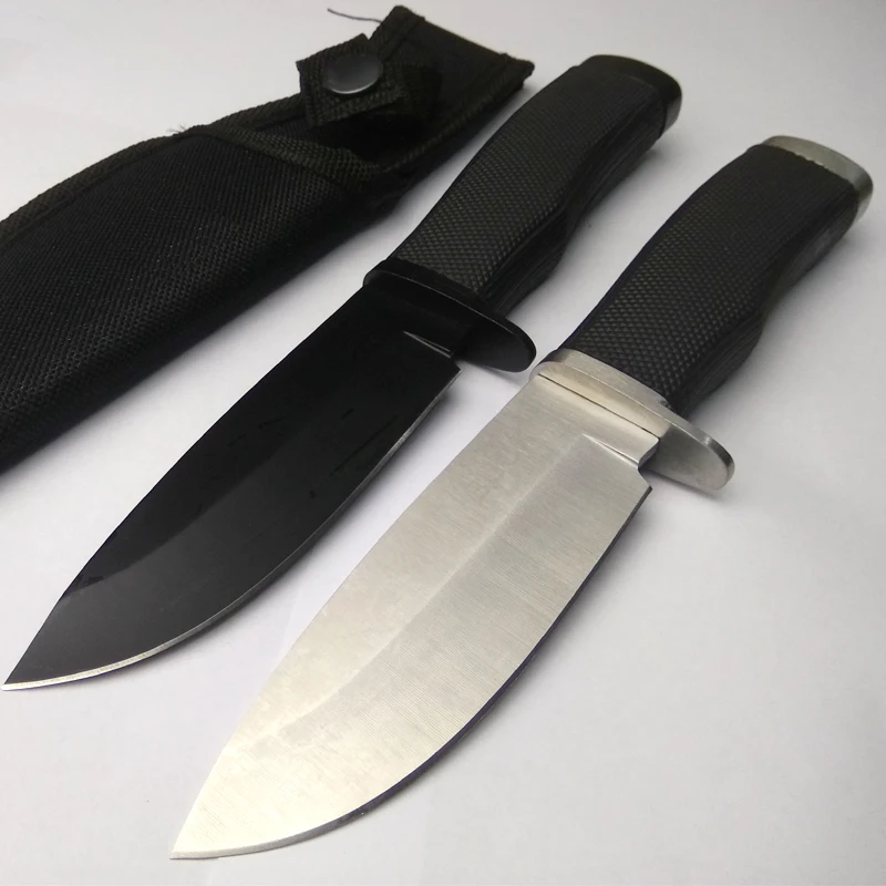 

Army Hunting Knives Pocket Camping Knifes 440C Tactical Knives Sliver / Black Stainless Steel Fixed Blade Ourdoor Survival EDC