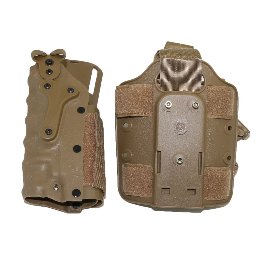 

Tactical Military Waist Belt & Leg Pistol Holster Set Can Hold Flashligh For Right/Left Hand User Fit GLock 17/M9 /Colt 1911