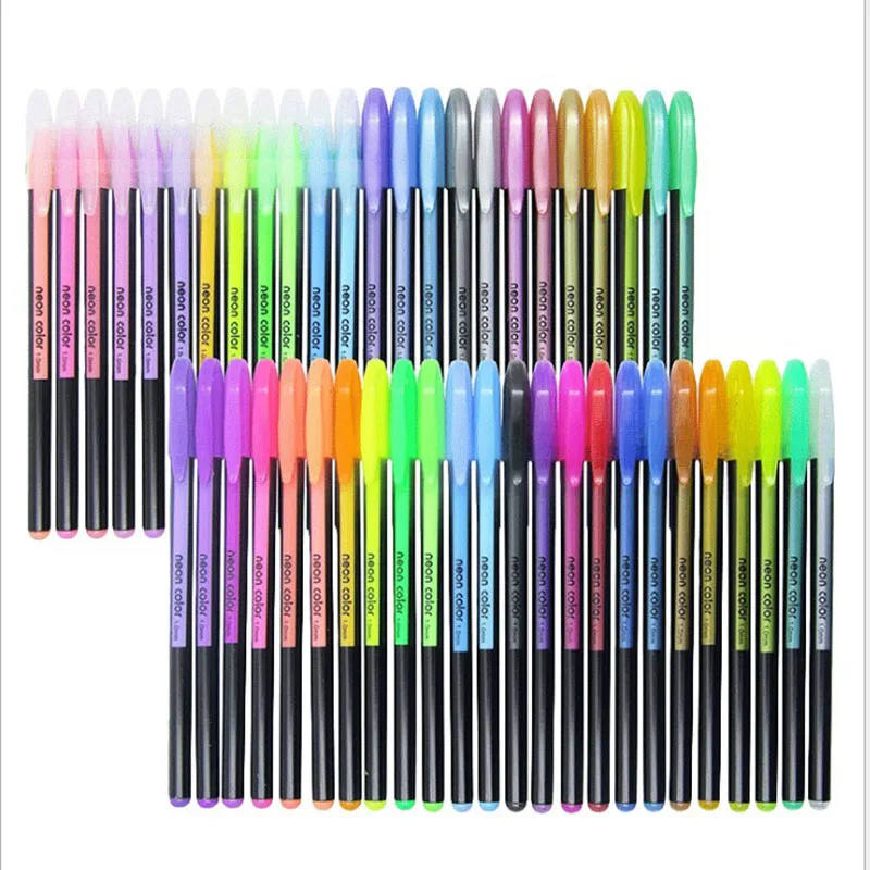 

12/24 Colors Gel Pen Set Drawing Painting Colored Art Marker Pens School Student Office Writing Stationery Gifts Supplies