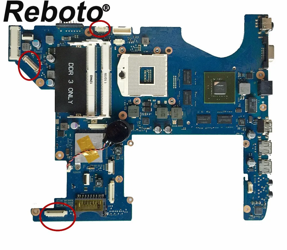 

Reboto FOR Samsung RF711 Laptop Motherboard BA92-08162B BA92-08162A BA41-01473A GT540M 1GB HM65 support i7 processor 100% Tested