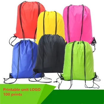 

Portable Oxford Sports Bag 210D Man Women Drawstring sport Bag Belt Riding Backpack Gym Drawstring Shoes Clothes Backpack