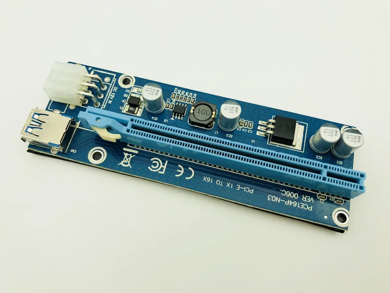 60 см USB 3 0 Mini PCI E к PCIe Райзер Express 16x расширитель карта адаптер SATA 6Pin кабель питания