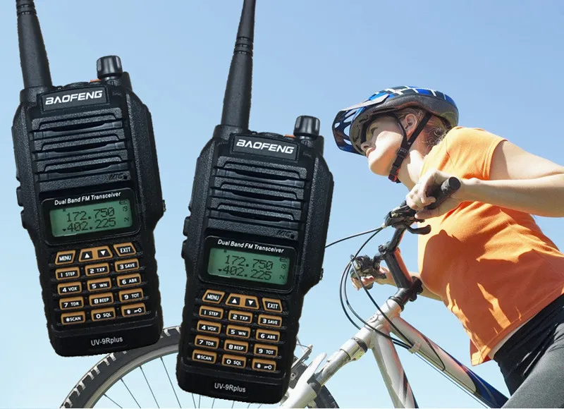 BAOFENG UV-9R плюс 10 W 4800 mAh Walkie Talkie 10 км Водонепроницаемый УВЧ УКВ радиостанция портативный любительский радиопередатчик станции КВ трансивер