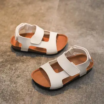 

Hot Sale Girls Sandals Fashion Student Pu Leather Children Beach Comfortable Sandals Non-slip Casual Flat Sandals A963