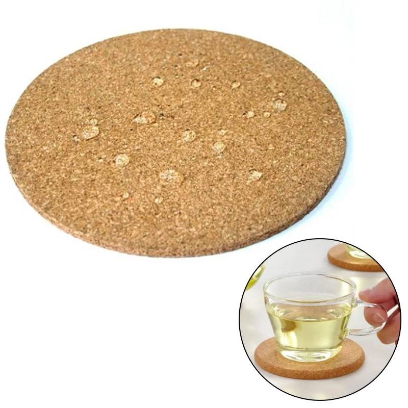 6xCork деревянная подставка для напитков чайная кофейная чашка коврик настольный декор коврик посуда круглая США