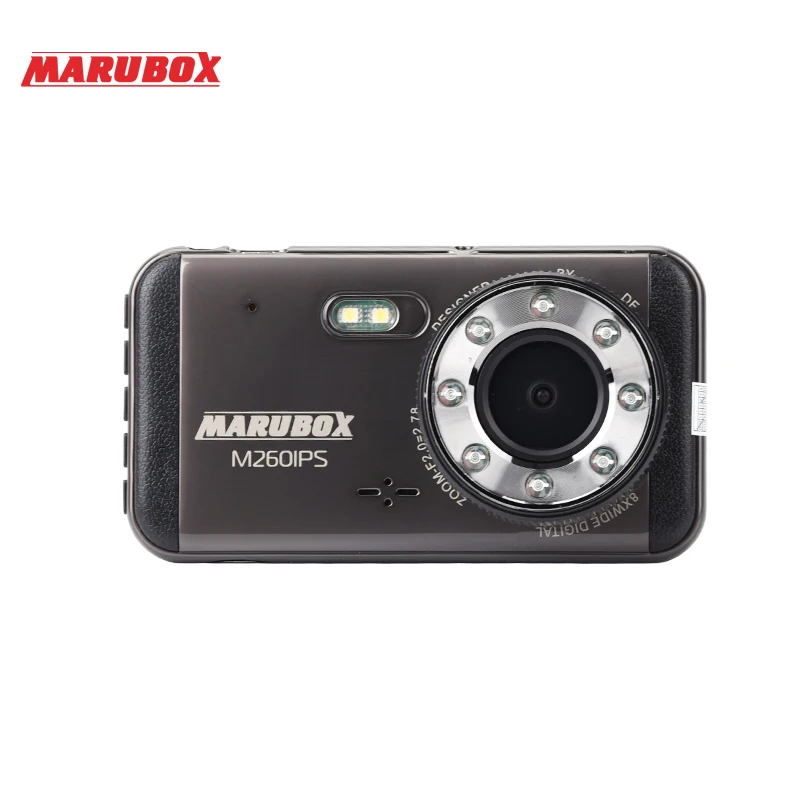 Marubox M260IPS Двухканальный автомобильный видеорегистратор качество записи Full HD