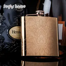 Mode Rose gold Glaskolben 6 unze Lebensmittelqualität 304 # edelstahl Flachmann drink Alkohol Schnaps Flasche geschenke wein topf