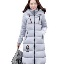 Женское зимнее пальто длинный стиль вышивка Skullcandy Толстая теплая регулируемая Женская одежда Тонкий спортивный костюм одежда AE1810