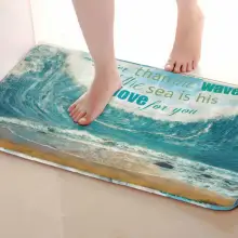Волны стиль Коврики для улицы, забавные Противоскользящие коврики для ванной, дверные коврики, дверные коврики под входную дверь
