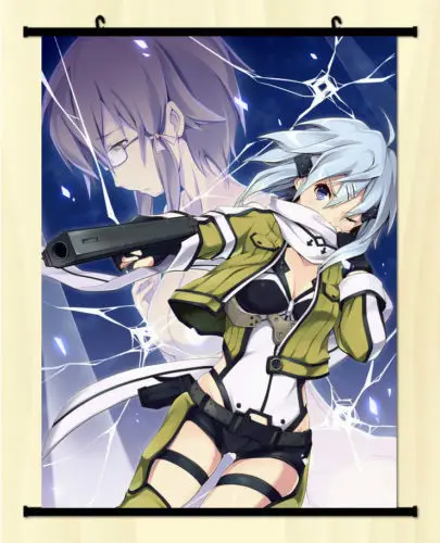 

Anime Sword Art Online Wall Poster Scroll Home Decor Sinon GGO Cosplay SAO 60x90cm