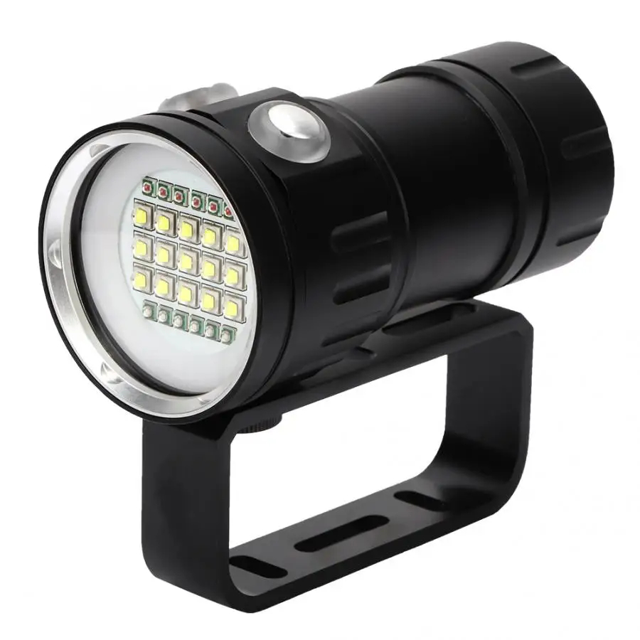 

Underwater LED Photography Light Video Diving Flashlight Waterproof Depth 100m Camera Tactic Flashlight