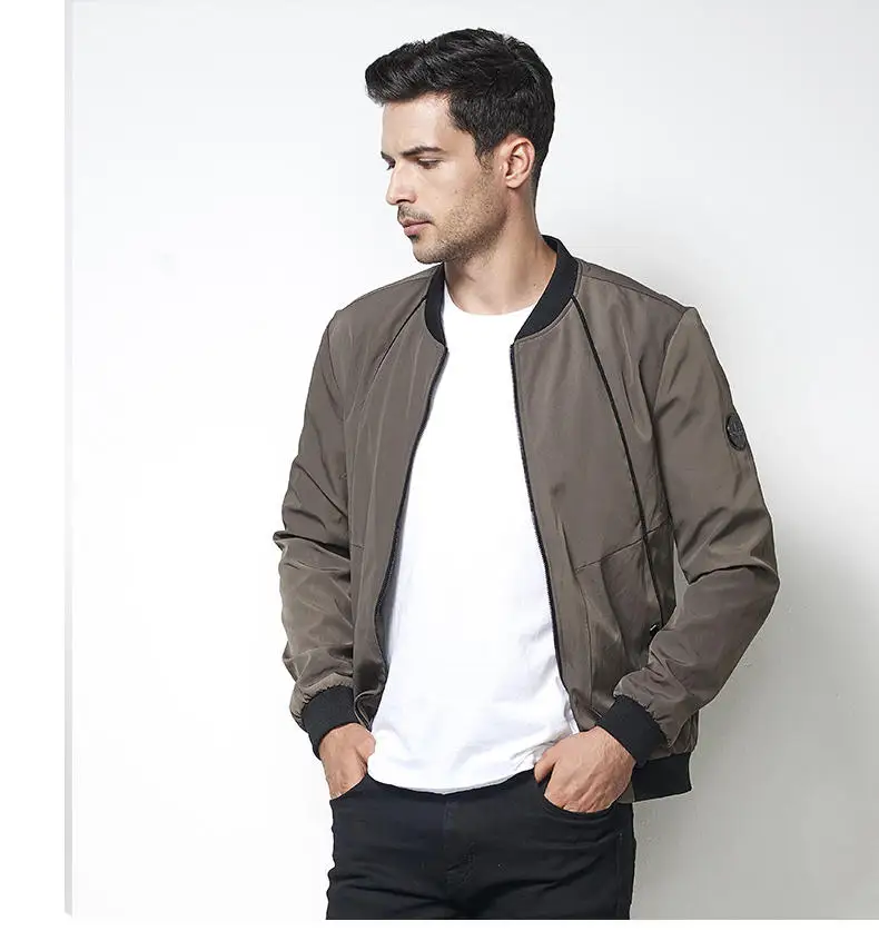 MuLS 2019 Spring Jacket Men Autumn Mandarin Baseball Collar Jacket Coat Suede Spring Mens Male Fit Outwear Size M-4XL Drop-Ship13